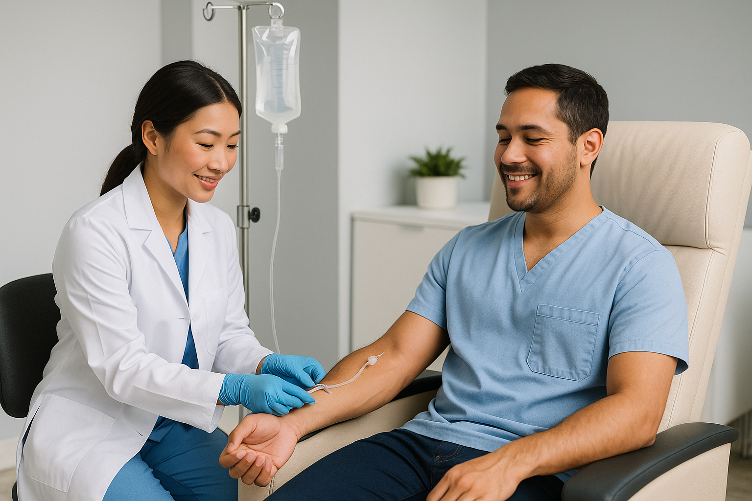 A professional and comfortable setting for IV therapy